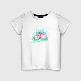 Детская футболка хлопок с принтом Neon Tiger , 100% хлопок | круглый вырез горловины, полуприлегающий силуэт, длина до линии бедер | neon | suprime | tiger | мерч