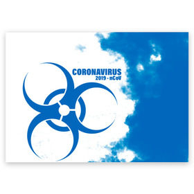 Поздравительная открытка с принтом Coronavirus 2019 - nCoV , 100% бумага | плотность бумаги 280 г/м2, матовая, на обратной стороне линовка и место для марки
 | 2019   ncov | coronavirus | covid | covid 19 | ncov | virus | арт | биологическая опасность | болезнь | вирус | знак | карантин | корона | коронавирус | короновирус | мем | мой руки | оставайся дома | пандемия | помой руки