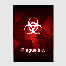 Постер с принтом PLAGUE INC , 100% бумага
 | бумага, плотность 150 мг. Матовая, но за счет высокого коэффициента гладкости имеет небольшой блеск и дает на свету блики, но в отличии от глянцевой бумаги не покрыта лаком | inc evolved | plague evolved | plague inc | plague inc evolved | plague пк. | игра вирус