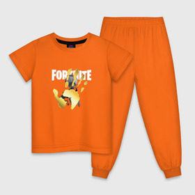 Детская пижама хлопок с принтом Fortnite , 100% хлопок |  брюки и футболка прямого кроя, без карманов, на брюках мягкая резинка на поясе и по низу штанин
 | 