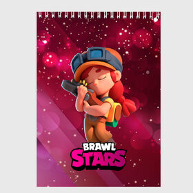 Скетчбук с принтом Jessie brawl stars , 100% бумага
 | 48 листов, плотность листов — 100 г/м2, плотность картонной обложки — 250 г/м2. Листы скреплены сверху удобной пружинной спиралью | brawl | brawl stars | brawlstars | brawl_stars | jessie | бравл | бравлстарс | джеси | джесси