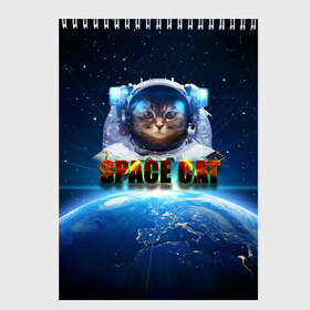 Скетчбук с принтом Космический кот , 100% бумага
 | 48 листов, плотность листов — 100 г/м2, плотность картонной обложки — 250 г/м2. Листы скреплены сверху удобной пружинной спиралью | cat | cosmonaut | inscription | kisya | koshak | kosmos | kote | space | stars | звезды | кися | космонавт | космос | кот | котик | котэ | кошак | надпись