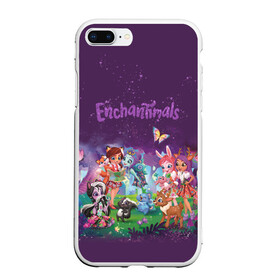 Чехол для iPhone 7Plus/8 Plus матовый с принтом Enchantimals , Силикон | Область печати: задняя сторона чехла, без боковых панелей | Тематика изображения на принте: enchantimals | детское | для девочек | зверюшки | игрушки | куклы | энчантималс