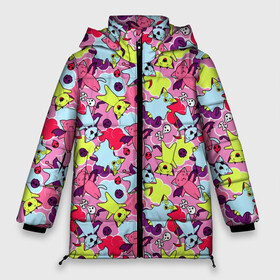 Женская зимняя куртка 3D с принтом ВедьмоКотики , верх — 100% полиэстер; подкладка — 100% полиэстер; утеплитель — 100% полиэстер | длина ниже бедра, силуэт Оверсайз. Есть воротник-стойка, отстегивающийся капюшон и ветрозащитная планка. 

Боковые карманы с листочкой на кнопках и внутренний карман на молнии | cats | pink | девушке | детская | детям | зайцы | зайчик | зайчики | заяц | котики | котята | кошки | маска | милая | мультики | мультяшная | прикольная | розовая | цветная | яркая