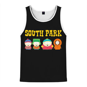 Мужская майка 3D с принтом South Park , 100% полиэстер | круглая горловина, приталенный силуэт, длина до линии бедра. Пройма и горловина окантованы тонкой бейкой | south park | американская культура | американский мультсериал | колорадо | пародия | саус парк | саут парк | черный юмор | четыре мальчика | шоу | южный парк