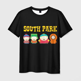 Мужская футболка 3D с принтом South Park. , 100% полиэфир | прямой крой, круглый вырез горловины, длина до линии бедер | south park | американская культура | американский мультсериал | колорадо | пародия | саус парк | саут парк | черный юмор | четыре мальчика | шоу | южный парк