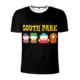Мужская футболка 3D спортивная с принтом South Park. , 100% полиэстер с улучшенными характеристиками | приталенный силуэт, круглая горловина, широкие плечи, сужается к линии бедра | south park | американская культура | американский мультсериал | колорадо | пародия | саус парк | саут парк | черный юмор | четыре мальчика | шоу | южный парк