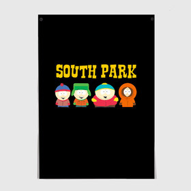 Постер с принтом South Park. , 100% бумага
 | бумага, плотность 150 мг. Матовая, но за счет высокого коэффициента гладкости имеет небольшой блеск и дает на свету блики, но в отличии от глянцевой бумаги не покрыта лаком | south park | американская культура | американский мультсериал | колорадо | пародия | саус парк | саут парк | черный юмор | четыре мальчика | шоу | южный парк