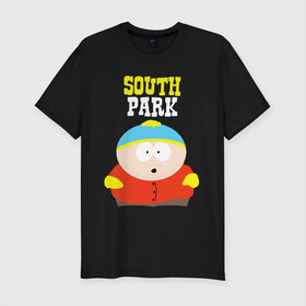 Мужская футболка хлопок Slim с принтом SOUTH PARK. , 92% хлопок, 8% лайкра | приталенный силуэт, круглый вырез ворота, длина до линии бедра, короткий рукав | south park | американская культура | американский мультсериал | колорадо | пародия | саус парк | саут парк | черный юмор | четыре мальчика | шоу | южный парк