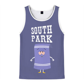 Мужская майка 3D с принтом South Park Полотенчико , 100% полиэстер | круглая горловина, приталенный силуэт, длина до линии бедра. Пройма и горловина окантованы тонкой бейкой | south park | баттерс | кайл | кени | кеннет | кенни | мультик | саус парк | стэнли | эрик | южный парк