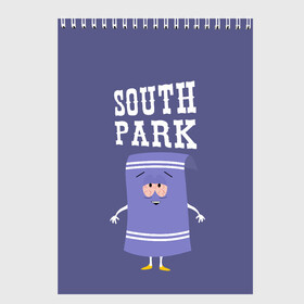 Скетчбук с принтом South Park Полотенчико , 100% бумага
 | 48 листов, плотность листов — 100 г/м2, плотность картонной обложки — 250 г/м2. Листы скреплены сверху удобной пружинной спиралью | south park | баттерс | кайл | кени | кеннет | кенни | мультик | саус парк | стэнли | эрик | южный парк