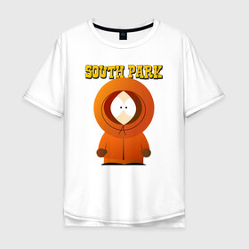Мужская футболка хлопок Oversize с принтом ЮЖНЫЙ ПАРК , 100% хлопок | свободный крой, круглый ворот, “спинка” длиннее передней части | kenny | south park | кенни | мультфильмы | саус парк | южный парк