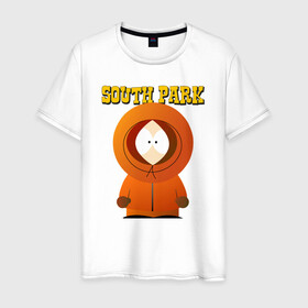 Мужская футболка хлопок с принтом ЮЖНЫЙ ПАРК , 100% хлопок | прямой крой, круглый вырез горловины, длина до линии бедер, слегка спущенное плечо. | kenny | south park | кенни | мультфильмы | саус парк | южный парк