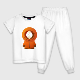 Детская пижама хлопок с принтом ЮЖНЫЙ ПАРК , 100% хлопок |  брюки и футболка прямого кроя, без карманов, на брюках мягкая резинка на поясе и по низу штанин
 | Тематика изображения на принте: kenny | south park | кенни | мультфильмы | саус парк | южный парк