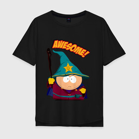 Мужская футболка хлопок Oversize с принтом CARTMAN , 100% хлопок | свободный крой, круглый ворот, “спинка” длиннее передней части | animation | cartman | colorado | eric | gangsta | hip hop | kenny | n.w.a | san | south park | usa | волшебник | жесть | картман | магия | мультфильмы | шикарно | эрик | южный парк