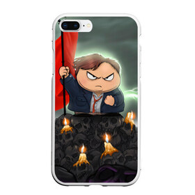 Чехол для iPhone 7Plus/8 Plus матовый с принтом Eric Cartman , Силикон | Область печати: задняя сторона чехла, без боковых панелей | eric cartman | kenny | south park | ерик картман | злой картман | картман | кени | кенни | молнии | мультфильм | саус парк | саус парк мультик | флаг | черепа | эрик картман | южный парк