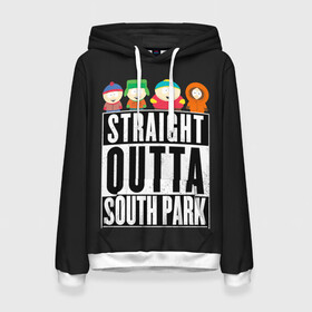 Женская толстовка 3D с принтом South Park , 100% полиэстер  | двухслойный капюшон со шнурком для регулировки, мягкие манжеты на рукавах и по низу толстовки, спереди карман-кенгуру с мягким внутренним слоем. | cartman | kenny | park | south | southpark | картман | кенни | мульт | мультик | парк | персонаж | персонажи | сериал | южный