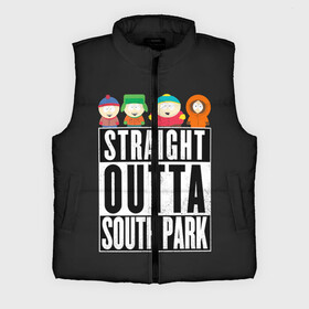 Мужской жилет утепленный 3D с принтом South Park ,  |  | cartman | kenny | park | south | southpark | картман | кенни | мульт | мультик | парк | персонаж | персонажи | сериал | южный