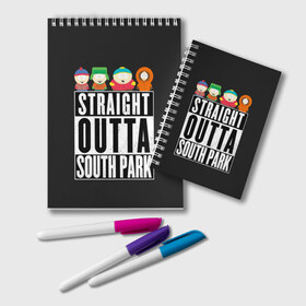 Блокнот с принтом South Park , 100% бумага | 48 листов, плотность листов — 60 г/м2, плотность картонной обложки — 250 г/м2. Листы скреплены удобной пружинной спиралью. Цвет линий — светло-серый
 | Тематика изображения на принте: cartman | kenny | park | south | southpark | картман | кенни | мульт | мультик | парк | персонаж | персонажи | сериал | южный