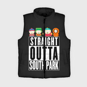 Женский жилет утепленный 3D с принтом South Park ,  |  | Тематика изображения на принте: cartman | kenny | park | south | southpark | картман | кенни | мульт | мультик | парк | персонаж | персонажи | сериал | южный