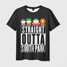 Мужская футболка 3D с принтом South Park , 100% полиэфир | прямой крой, круглый вырез горловины, длина до линии бедер | Тематика изображения на принте: cartman | kenny | park | south | southpark | картман | кенни | мульт | мультик | парк | персонаж | персонажи | сериал | южный
