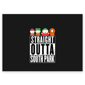 Поздравительная открытка с принтом South Park , 100% бумага | плотность бумаги 280 г/м2, матовая, на обратной стороне линовка и место для марки
 | cartman | kenny | park | south | southpark | картман | кенни | мульт | мультик | парк | персонаж | персонажи | сериал | южный