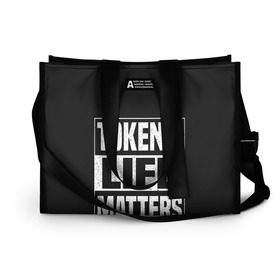 Сумка-шоппер 3D с принтом TOKENS LIFE MATTERS , 100% полиэстер | застегивается на металлическую кнопку; внутренний карман застегивается на молнию. Стенки укреплены специальным мягким материалом, чтобы защитить содержимое от несильных ударов
 | cartman | kenny | park | south | southpark | картман | кенни | мульт | мультик | парк | персонаж | персонажи | сериал | южный