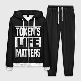 Мужской костюм 3D с принтом TOKENS LIFE MATTERS , 100% полиэстер | Манжеты и пояс оформлены тканевой резинкой, двухслойный капюшон со шнурком для регулировки, карманы спереди | cartman | kenny | park | south | southpark | картман | кенни | мульт | мультик | парк | персонаж | персонажи | сериал | южный