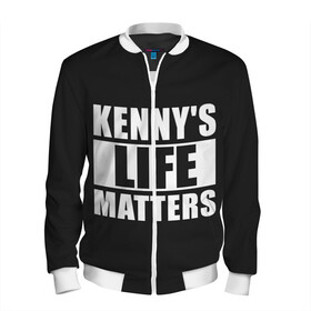 Мужской бомбер 3D с принтом KENNYS LIFE MATTERS , 100% полиэстер | застегивается на молнию, по бокам два кармана без застежек, по низу бомбера и на воротнике - эластичная резинка | cartman | kenny | park | south | southpark | картман | кенни | мульт | мультик | парк | персонаж | персонажи | сериал | южный