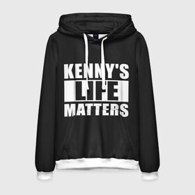 Мужская толстовка 3D с принтом KENNYS LIFE MATTERS , 100% полиэстер | двухслойный капюшон со шнурком для регулировки, мягкие манжеты на рукавах и по низу толстовки, спереди карман-кенгуру с мягким внутренним слоем. | Тематика изображения на принте: cartman | kenny | park | south | southpark | картман | кенни | мульт | мультик | парк | персонаж | персонажи | сериал | южный