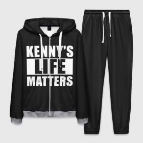 Мужской костюм 3D с принтом KENNYS LIFE MATTERS , 100% полиэстер | Манжеты и пояс оформлены тканевой резинкой, двухслойный капюшон со шнурком для регулировки, карманы спереди | cartman | kenny | park | south | southpark | картман | кенни | мульт | мультик | парк | персонаж | персонажи | сериал | южный