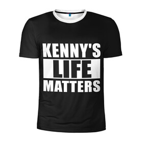 Мужская футболка 3D спортивная с принтом KENNYS LIFE MATTERS , 100% полиэстер с улучшенными характеристиками | приталенный силуэт, круглая горловина, широкие плечи, сужается к линии бедра | cartman | kenny | park | south | southpark | картман | кенни | мульт | мультик | парк | персонаж | персонажи | сериал | южный