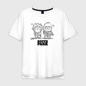 Мужская футболка хлопок Oversize с принтом South Park , 100% хлопок | свободный крой, круглый ворот, “спинка” длиннее передней части | park | south | парк | сериал | фильм | южный