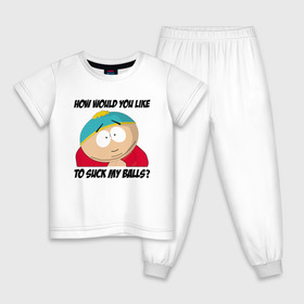Детская пижама хлопок с принтом ЮЖНЫЙ ПАРК , 100% хлопок |  брюки и футболка прямого кроя, без карманов, на брюках мягкая резинка на поясе и по низу штанин
 | 