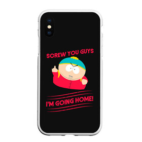 Чехол для iPhone XS Max матовый с принтом Cartman , Силикон | Область печати: задняя сторона чехла, без боковых панелей | Тематика изображения на принте: cartman | kenny | park | south | southpark | картман | кенни | мульт | мультик | парк | персонаж | персонажи | сериал | южный