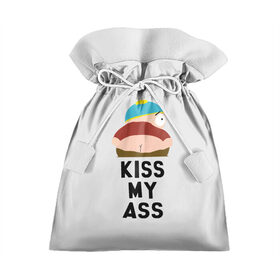 Подарочный 3D мешок с принтом Kiss My Ass , 100% полиэстер | Размер: 29*39 см | Тематика изображения на принте: cartman | kenny | park | south | southpark | картман | кенни | мульт | мультик | парк | персонаж | персонажи | сериал | южный