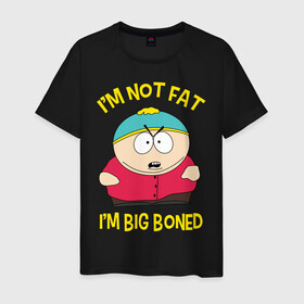 Мужская футболка хлопок с принтом South Park, Эрик Картман , 100% хлопок | прямой крой, круглый вырез горловины, длина до линии бедер, слегка спущенное плечо. | eric cartman | south park | эрик картман | южный парк | я не толстый у меня кость широкая