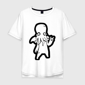 Мужская футболка хлопок Oversize с принтом Ктулху , 100% хлопок | свободный крой, круглый ворот, “спинка” длиннее передней части | ктулху | лавкрафт | монстр | некрономикон | ужас | фэнтези | чудовище