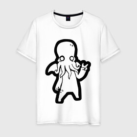 Мужская футболка хлопок с принтом Ктулху , 100% хлопок | прямой крой, круглый вырез горловины, длина до линии бедер, слегка спущенное плечо. | ктулху | лавкрафт | монстр | некрономикон | ужас | фэнтези | чудовище