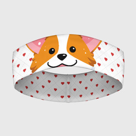 Повязка на голову 3D с принтом Корги ,  |  | corgi | корги | маленькая собачка | милый | милый корги | рыжая | рыжая собачка | собака | собачка | такси