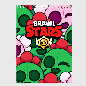 Скетчбук с принтом BRAWL STARS , 100% бумага
 | 48 листов, плотность листов — 100 г/м2, плотность картонной обложки — 250 г/м2. Листы скреплены сверху удобной пружинной спиралью | 8 bit | barley | brawl stars | brock | bull | colt | crow | dynamike | frank | jessie | leon | nita | барли | бравл старс | брок | булл | ворон | джесси | динамайк | кольт | леон | фрэнк