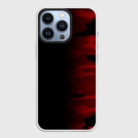 Чехол для iPhone 13 Pro с принтом RED BLACK MILITARY CAMO | КРАСНЫЙ КАМУФЛЯЖ ,  |  | abstract | camo | geometry | geometry stripes | military | texture | абстракция | армейские | армия | геометрические полосы | геометрия | камуфляж | красный камуфляж | милитари | текстура