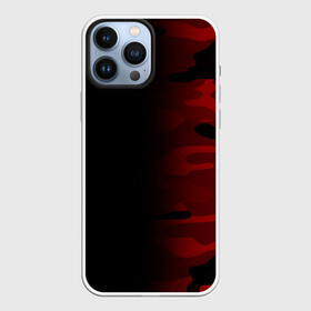 Чехол для iPhone 13 Pro Max с принтом RED BLACK MILITARY CAMO | КРАСНЫЙ КАМУФЛЯЖ ,  |  | abstract | camo | geometry | geometry stripes | military | texture | абстракция | армейские | армия | геометрические полосы | геометрия | камуфляж | красный камуфляж | милитари | текстура