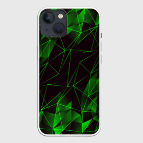 Чехол для iPhone 13 с принтом GREEN STRIPES | ЗЕЛЕНАЯ ГЕОМЕТРИЯ ,  |  | abstraction | geometry | hexagon | neon | paints | stripes | texture | triangle | абстракция | брызги | геометрия | краски | неон | неоновый | соты | текстура