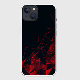 Чехол для iPhone 13 с принтом RED STRIPES | КРАСНАЯ ГЕОМЕТРИЯ ,  |  | abstraction | geometry | hexagon | neon | paints | stripes | texture | triangle | абстракция | брызги | геометрия | краски | неон | неоновый | соты | текстура