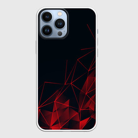 Чехол для iPhone 13 Pro Max с принтом RED STRIPES | КРАСНАЯ ГЕОМЕТРИЯ ,  |  | abstraction | geometry | hexagon | neon | paints | stripes | texture | triangle | абстракция | брызги | геометрия | краски | неон | неоновый | соты | текстура