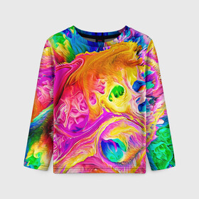 Детский лонгслив 3D с принтом TIE DYE , 100% полиэстер | длинные рукава, круглый вырез горловины, полуприлегающий силуэт
 | abstraction | geometry | hexagon | neon | paints | stripes | texture | tie dye | triangle | абстракция | брызги | геометрия | краски | неон | неоновый | соты | тай дай | текстура