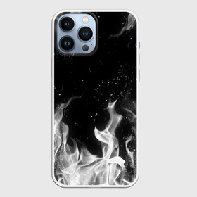 Чехол для iPhone 13 Pro Max с принтом БЕЛЫЙ ОГОНЬ | WHITE FIRE ,  |  | Тематика изображения на принте: abstraction | fire | flame | geometry | hexagon | neon | paints | stripes | texture | triangle | абстракция | брызги | геометрия | краски | неон | неоновый | огонь | соты | текстура