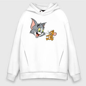 Мужское худи Oversize хлопок с принтом Tom&Jerry , френч-терри — 70% хлопок, 30% полиэстер. Мягкий теплый начес внутри —100% хлопок | боковые карманы, эластичные манжеты и нижняя кромка, капюшон на магнитной кнопке | spike | tom  jerry | tom and jerry | tomjerry | tuffy | vdgerir | мамочка два тапочка | том и джери | том и джерри