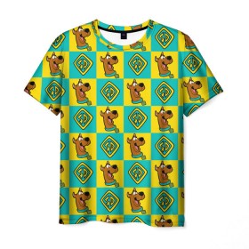 Мужская футболка 3D с принтом Scooby-Doo Logo , 100% полиэфир | прямой крой, круглый вырез горловины, длина до линии бедер | scooby doo | vdosadir | скуберт фон дуенхеймер | скуби ду | уильям ханна
